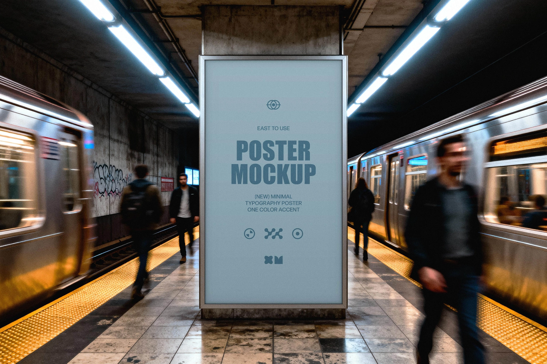 Subway Advertising Poster Mockup
