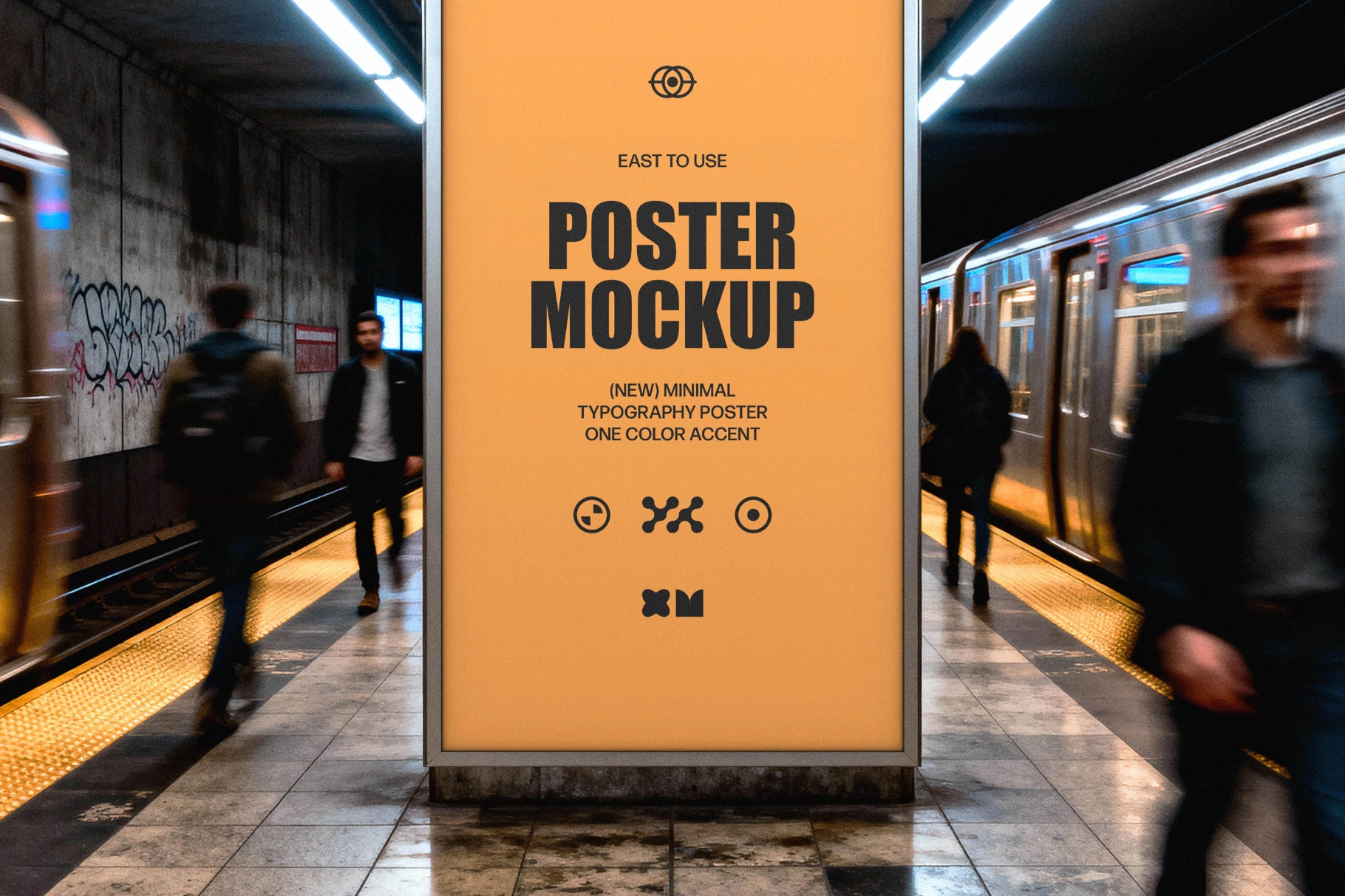 Subway Advertising Poster Mockup