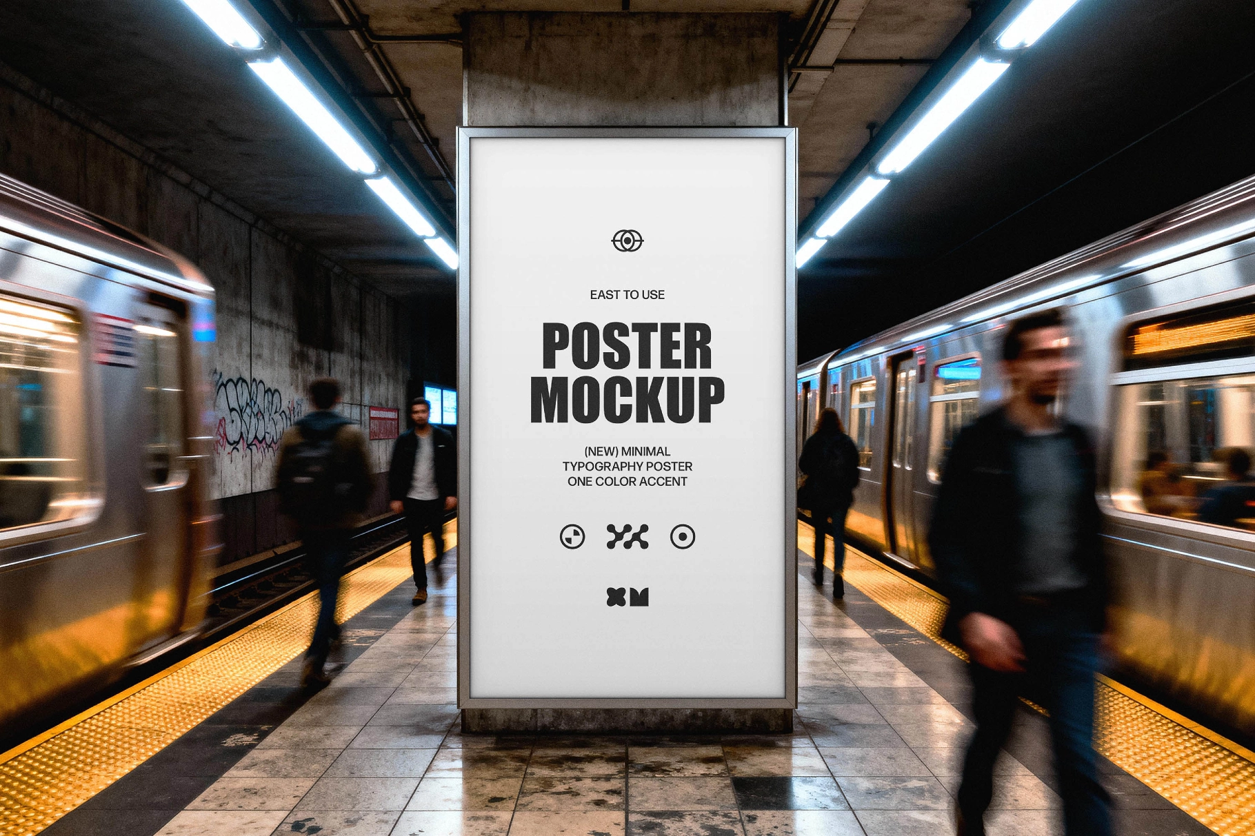 Subway Advertising Poster Mockup
