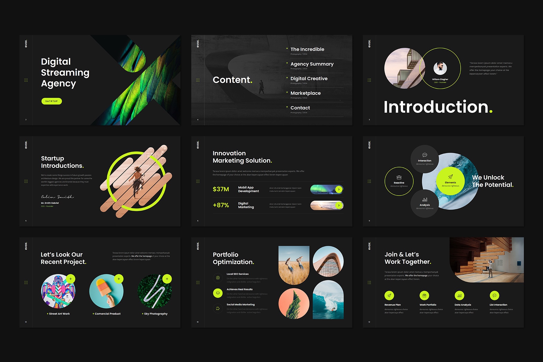 Evox Presentation Template Design