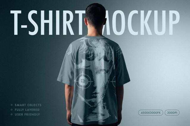 Back Print T-Shirt Mockup