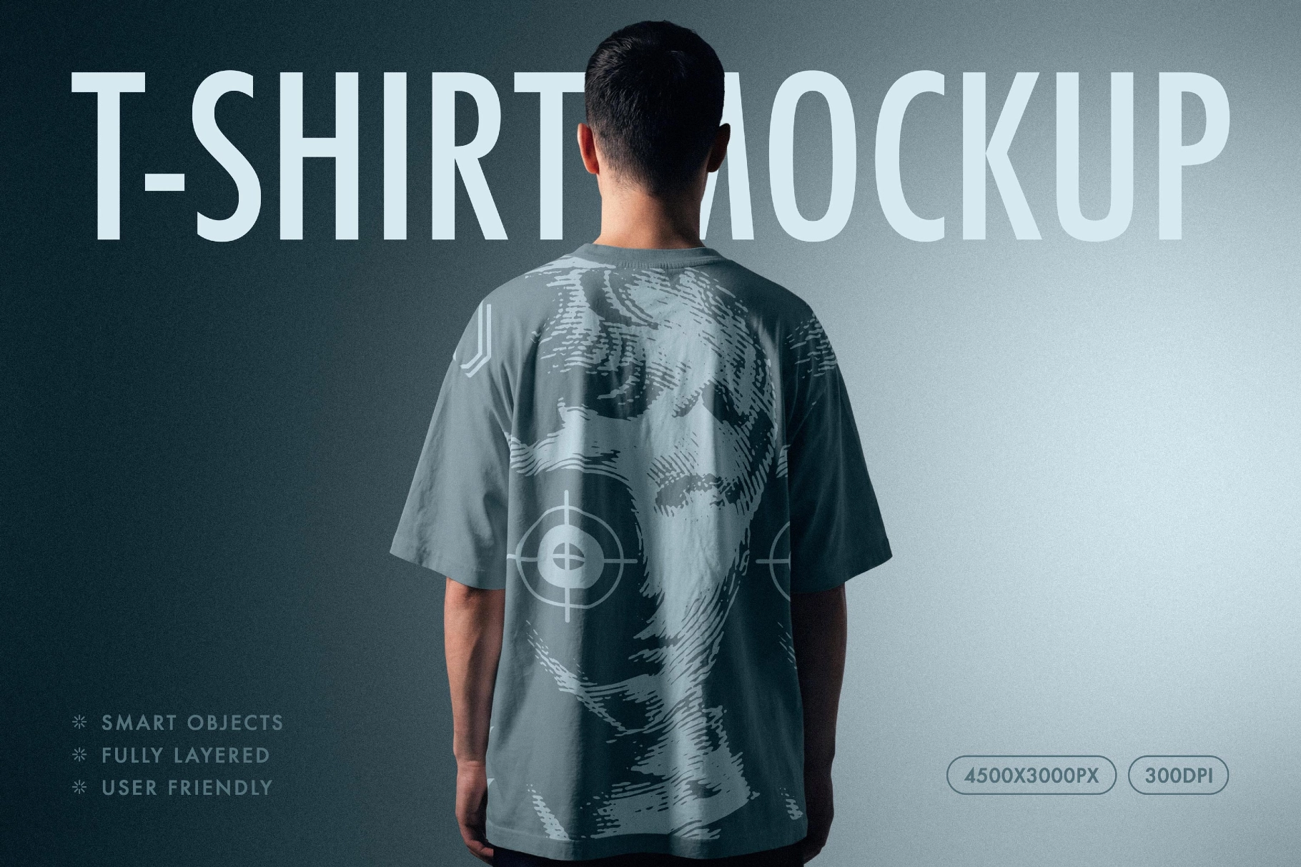 Back Print T-Shirt Mockup