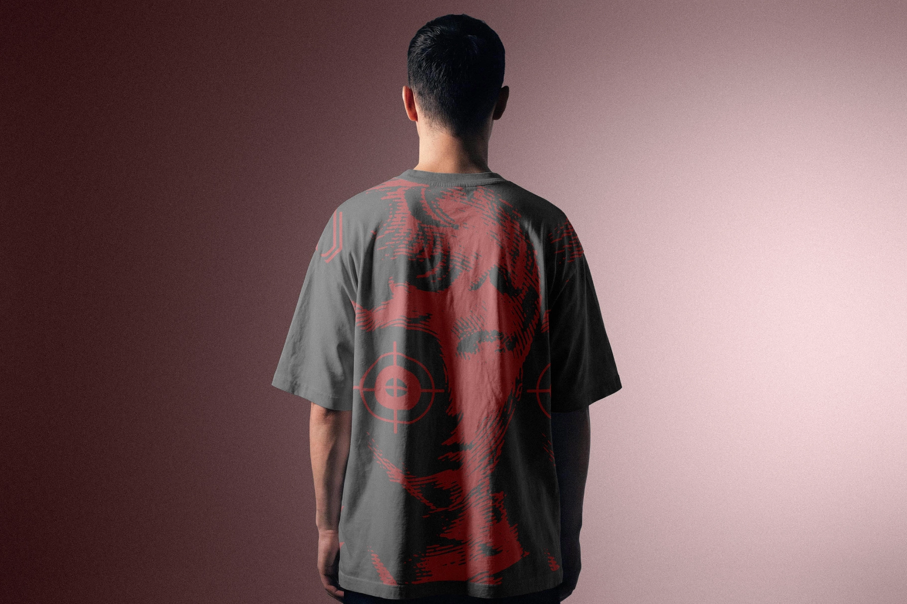 Back Print T-Shirt Mockup