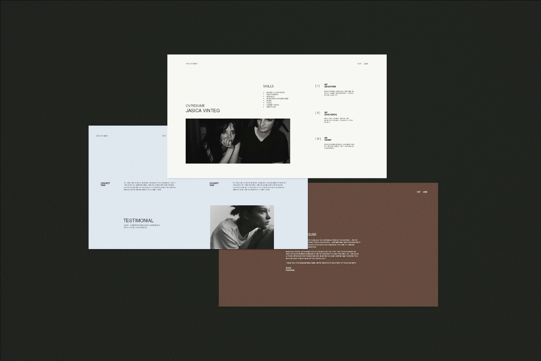 OXO | Portfolio Presentation Template