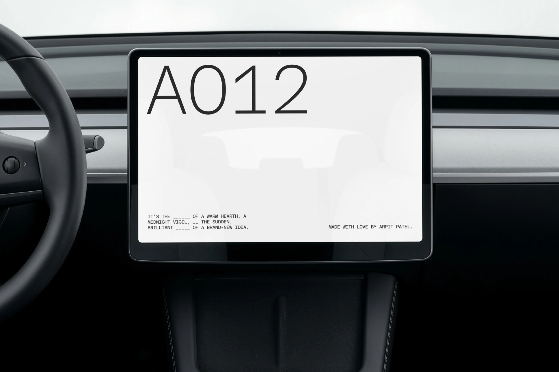 EV Infotainment Display Mockup