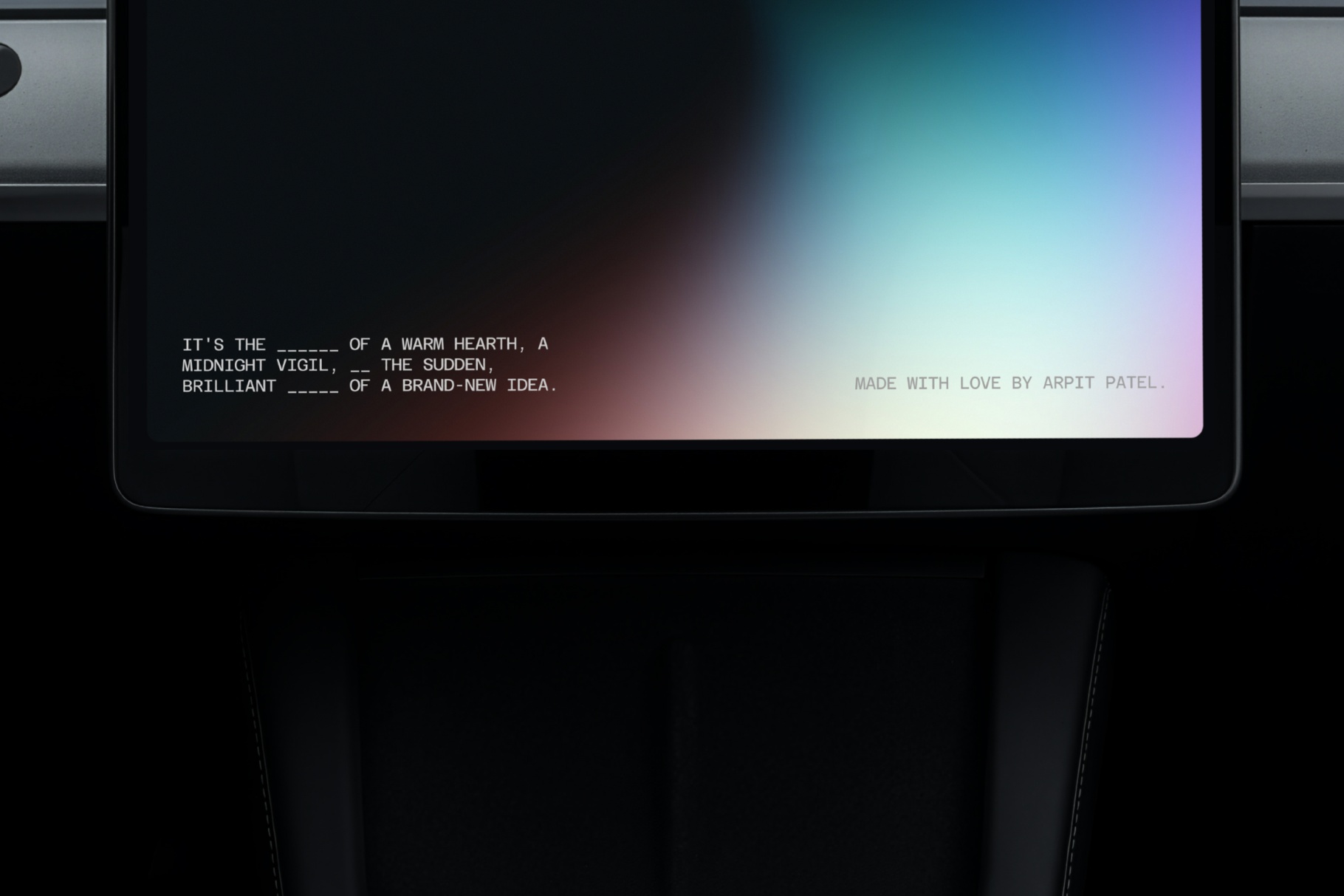 EV Infotainment Display Mockup