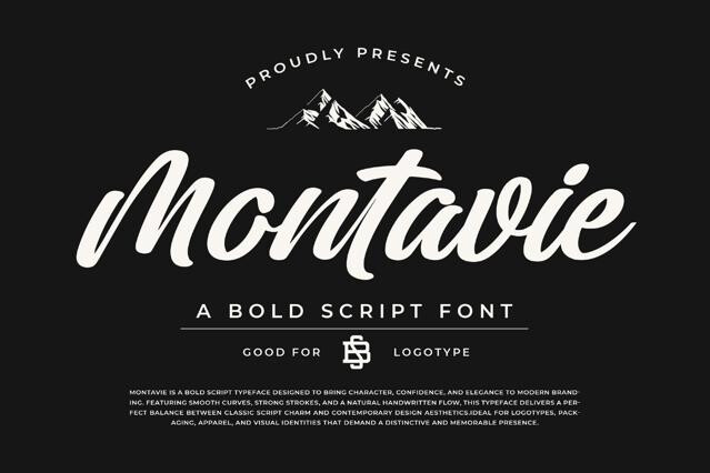Montavie - Bold Script Typeface