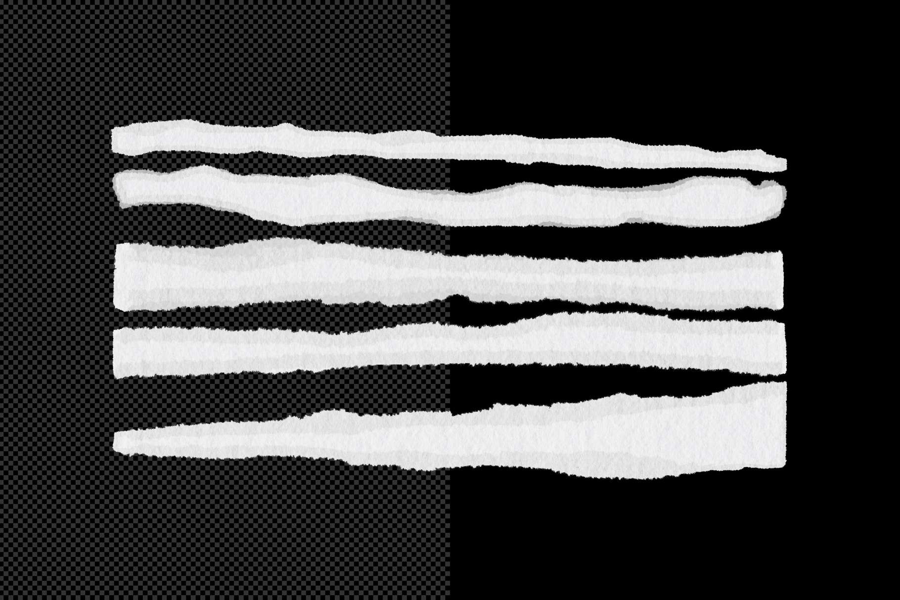 20 Ripped White Paper Elements