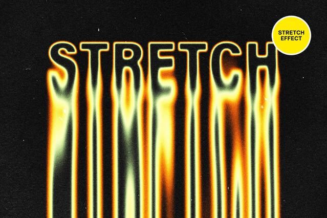 Stretch Melting Text Effect