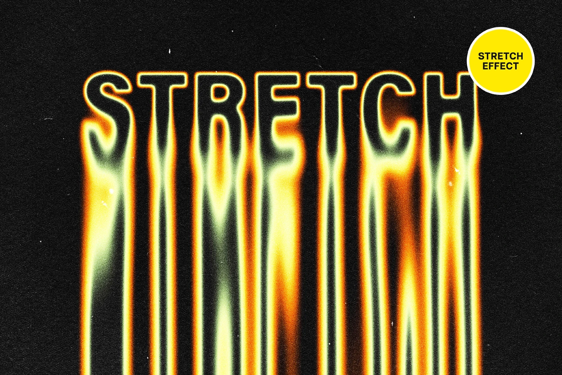 Stretch Melting Text Effect
