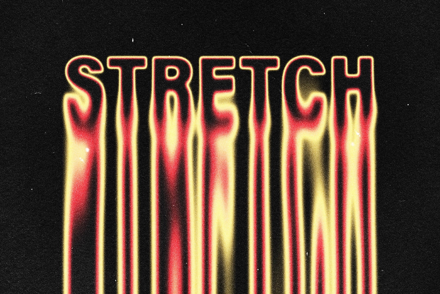 Stretch Melting Text Effect