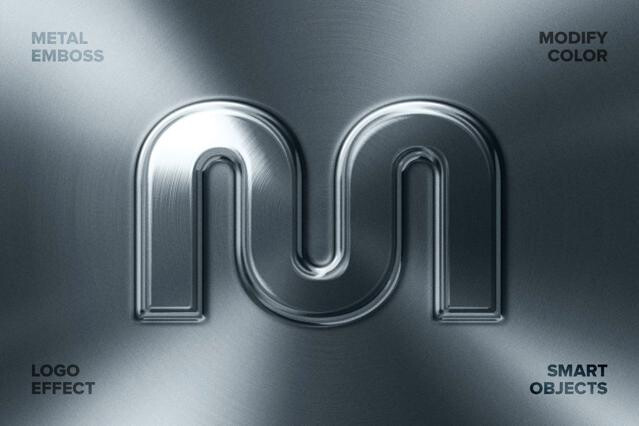 Metal Emboss Logo Effect