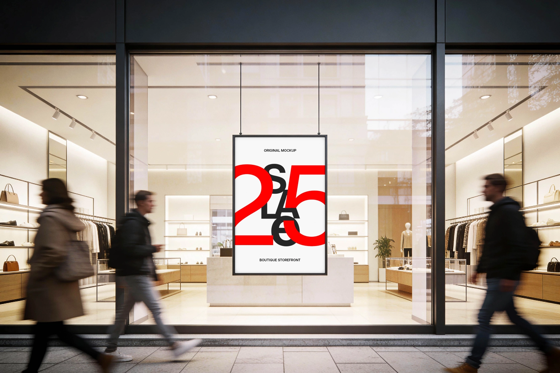 Luxurious Boutique Storefront Mockup