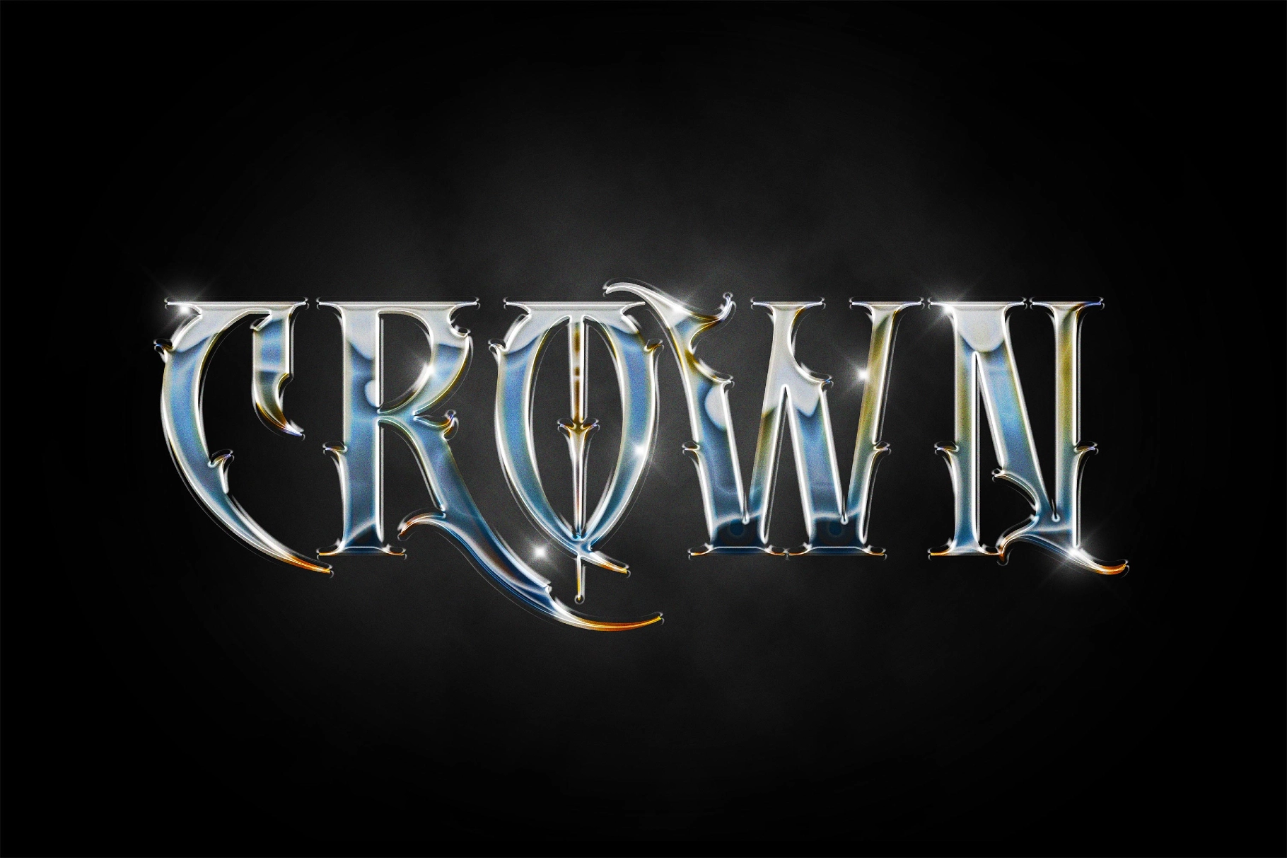 Armored Steel Chrome Text Effect