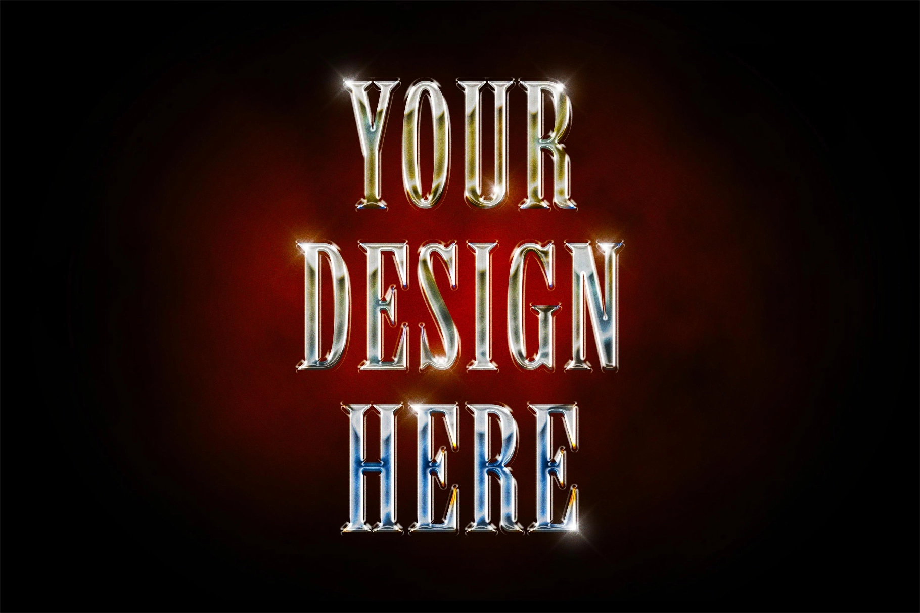 Armored Steel Chrome Text Effect