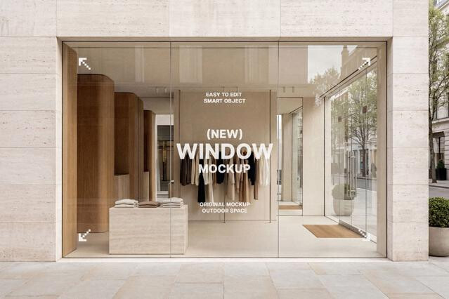 Storefront Window Sticker Mockup