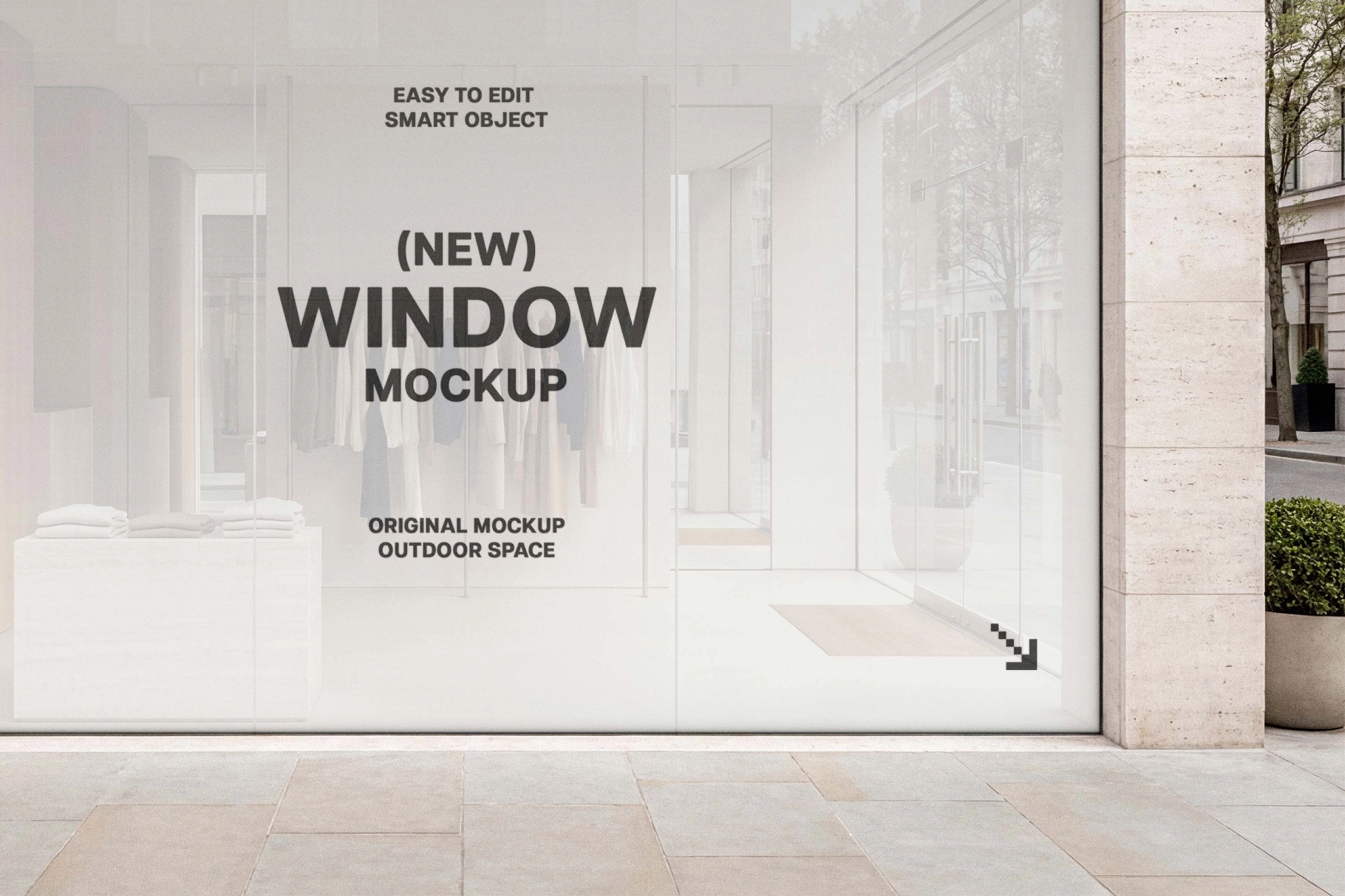 Storefront Window Sticker Mockup