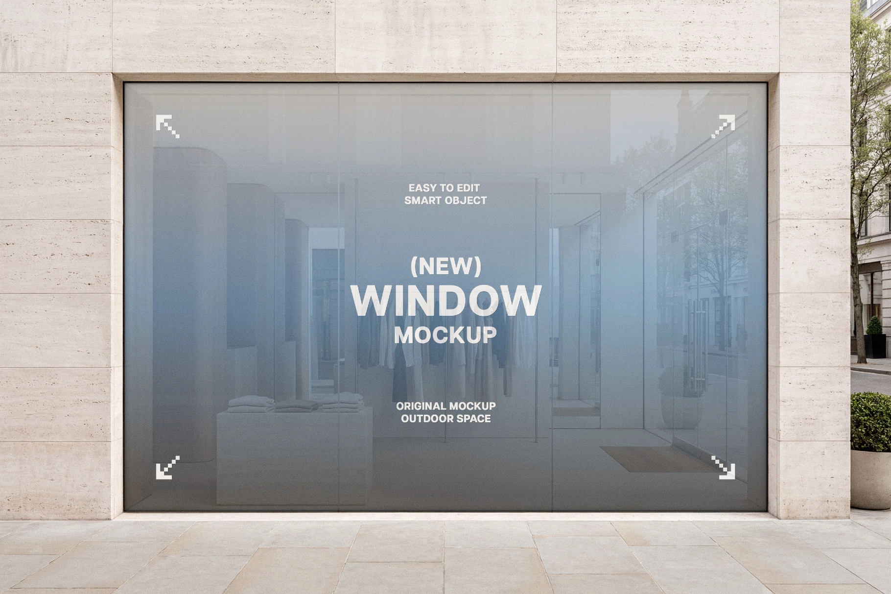 Storefront Window Sticker Mockup