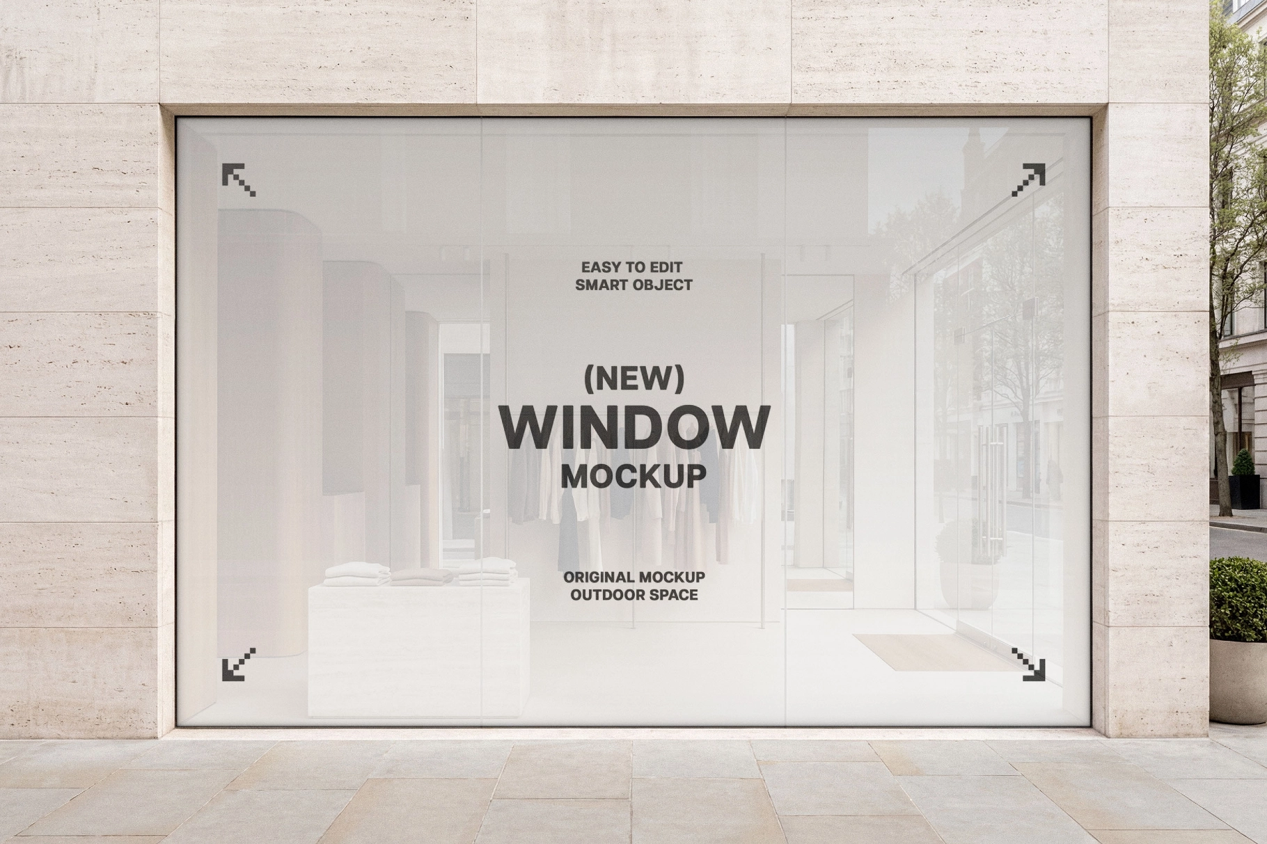 Storefront Window Sticker Mockup