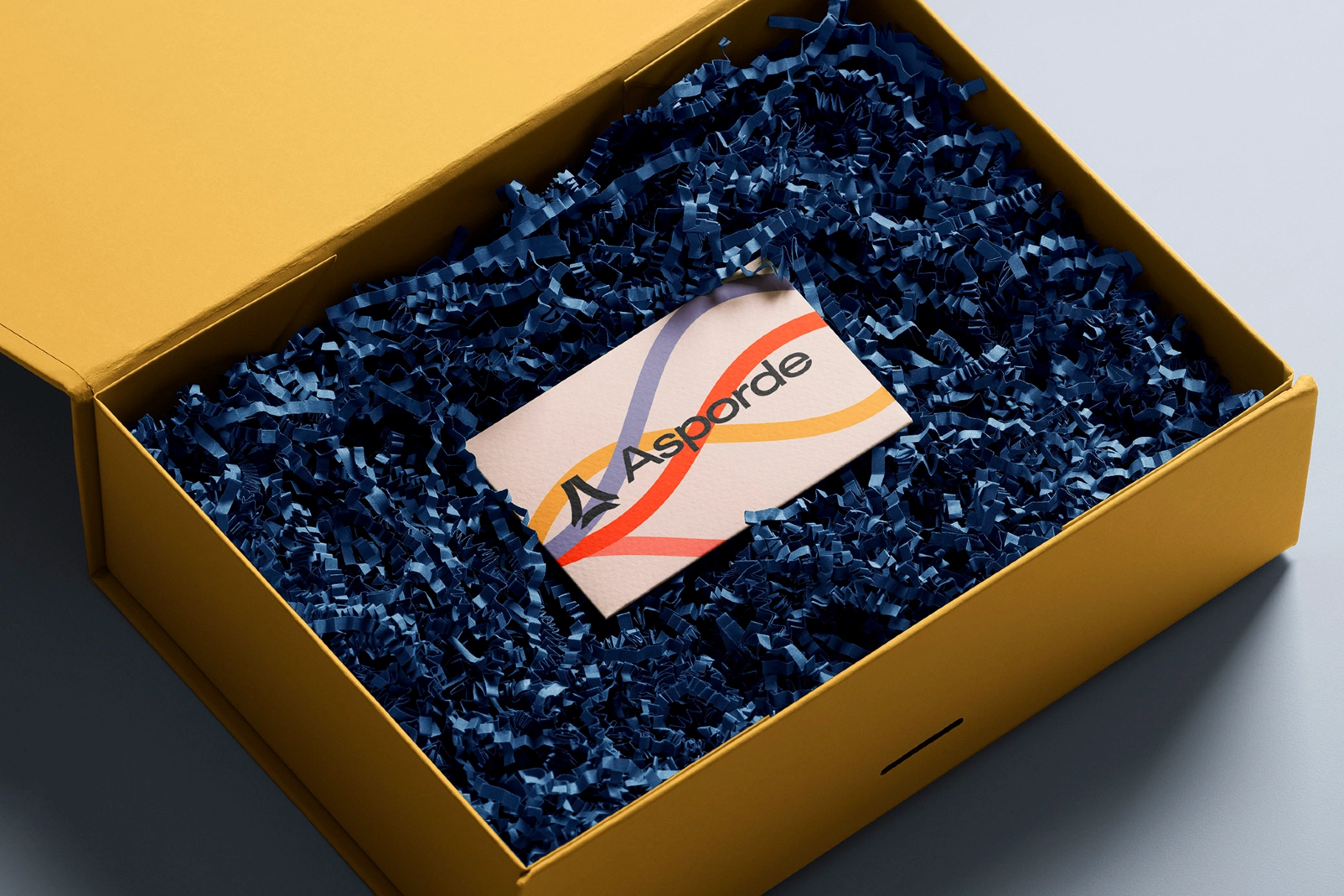 Crinkle Fill Gift Box & Card Mockup