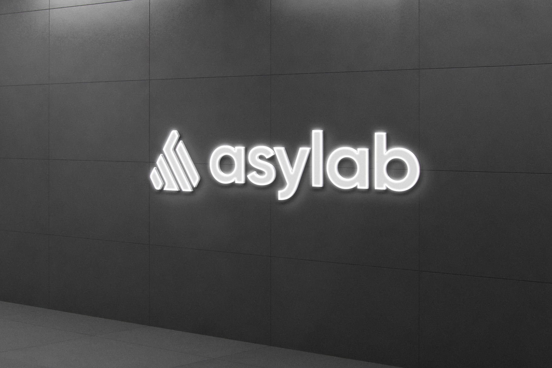 Indoor Luminous Wordmark Mockup