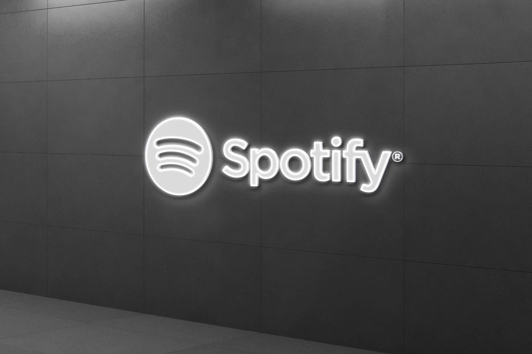 Indoor Luminous Wordmark Mockup