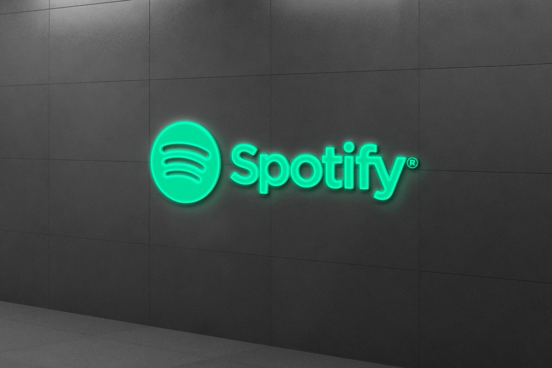 Indoor Luminous Wordmark Mockup