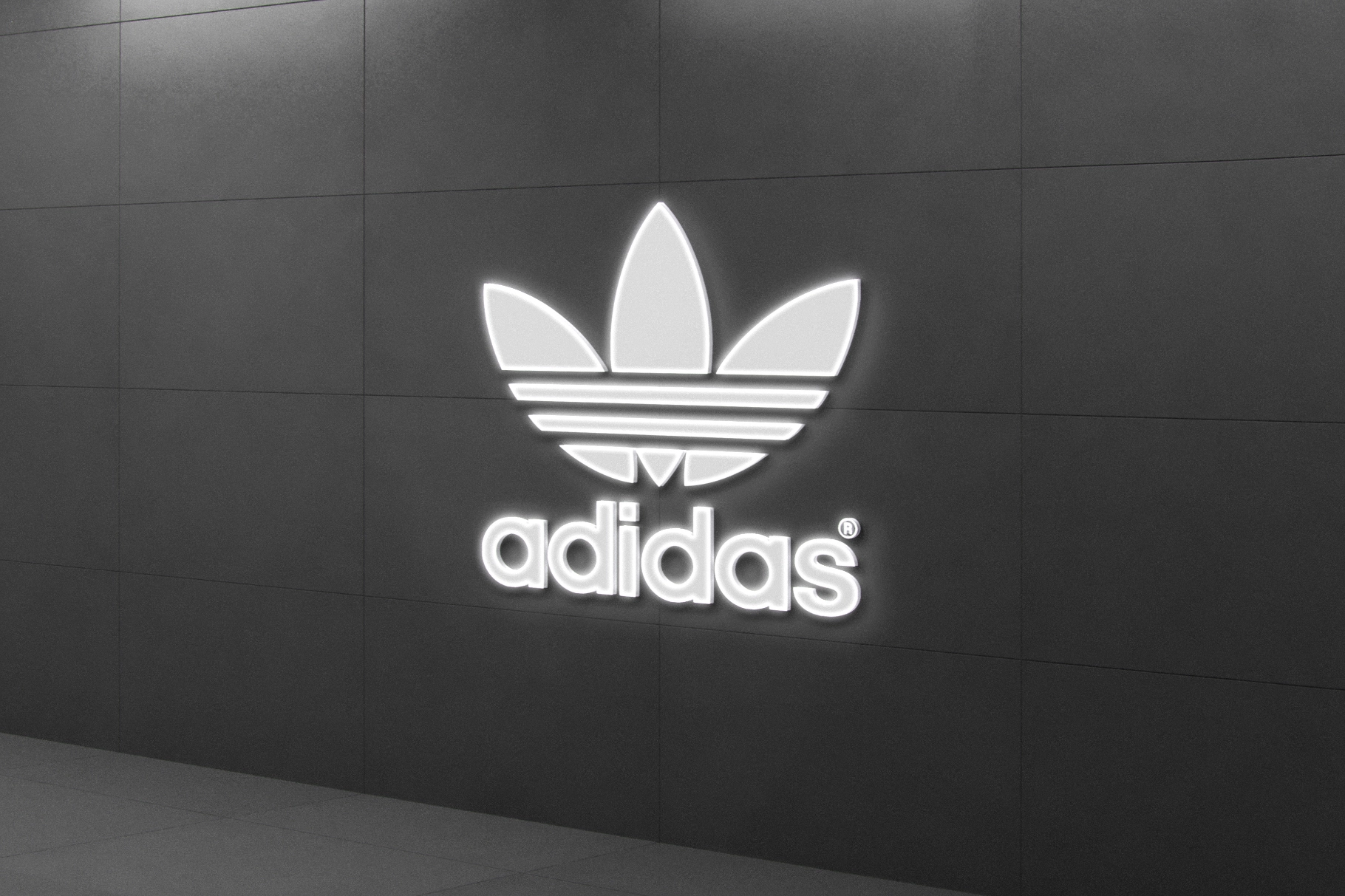 Indoor Luminous Wordmark Mockup