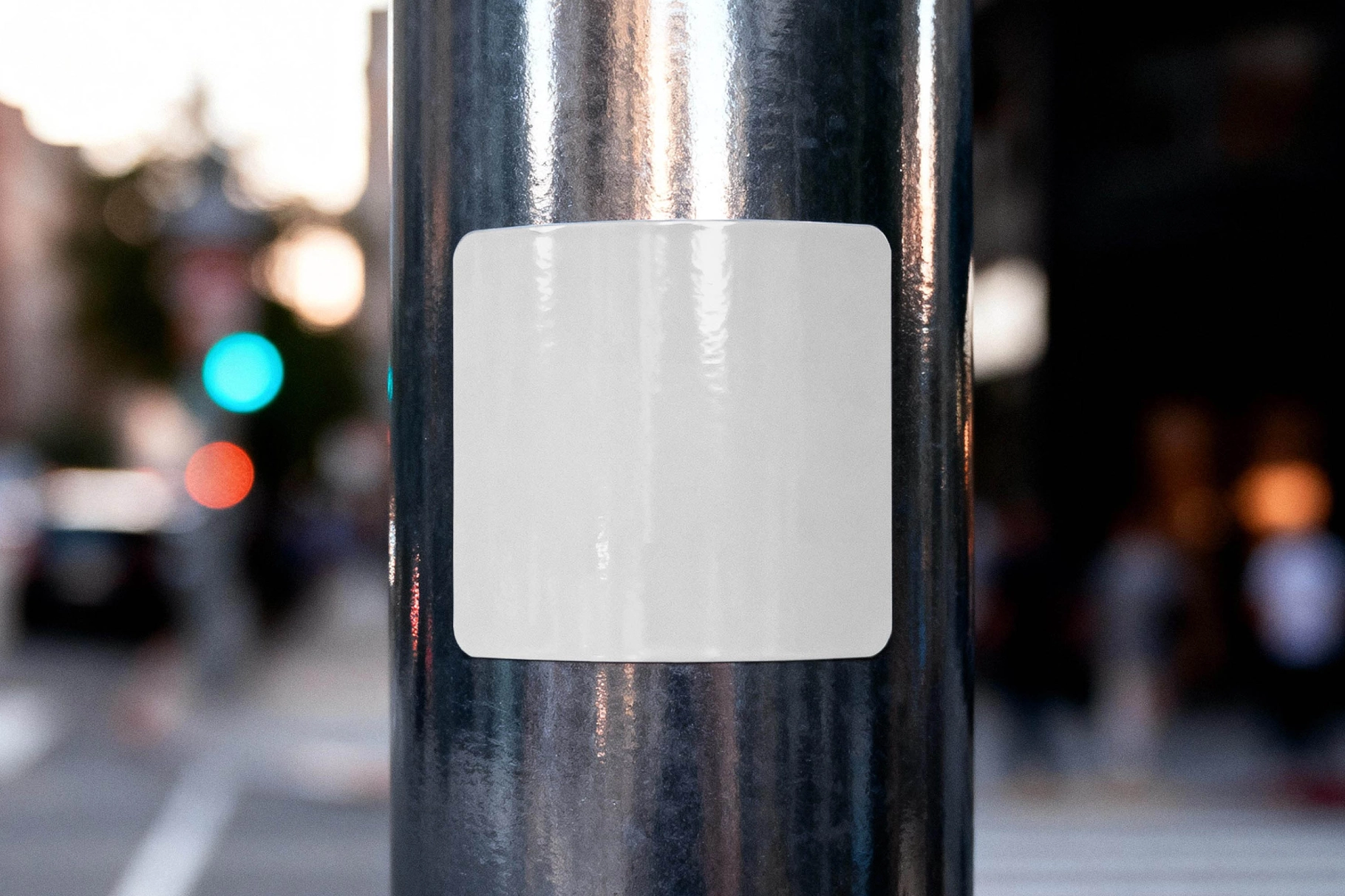 Steel Pole Sticker Mockup