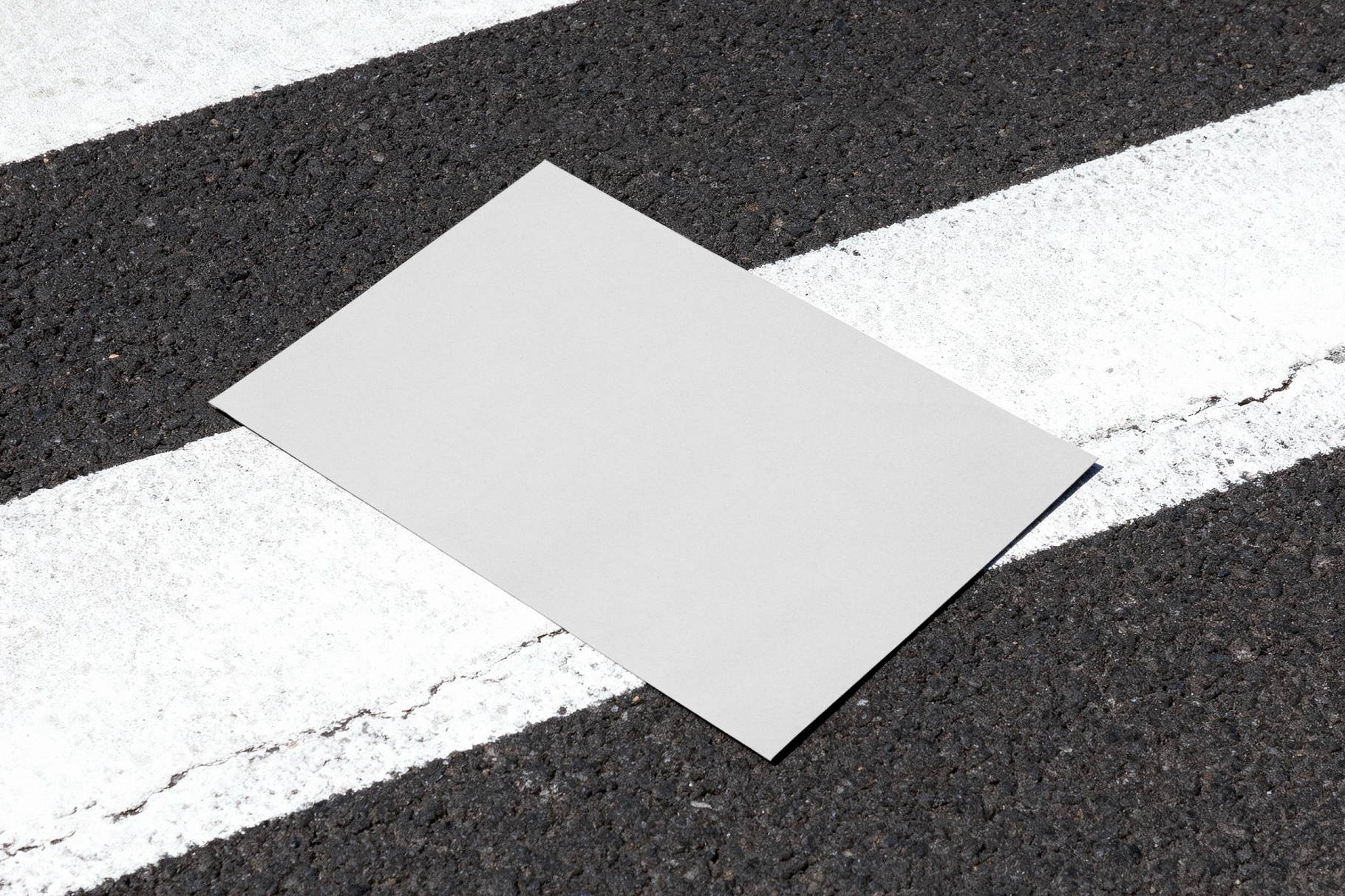 Outdoor Poster Mockup on Crosswalk Lane