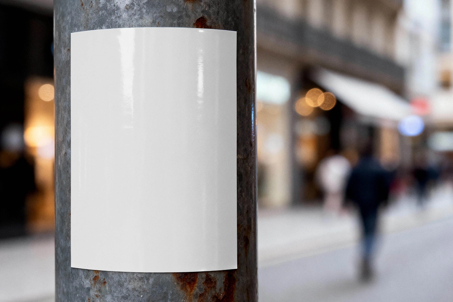 Utility Pole Sticker Mockup