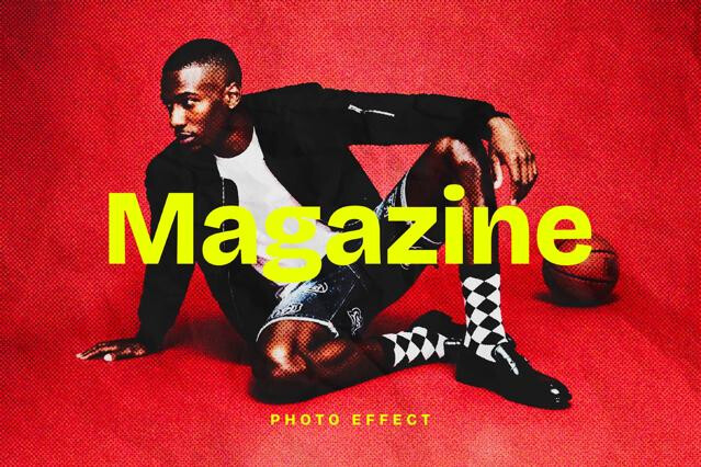 Magazine Halftone Photo Effect