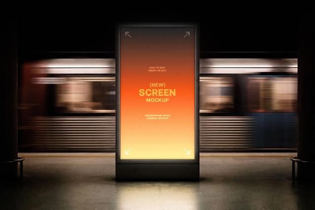 Subway Vertical Screen Mockup