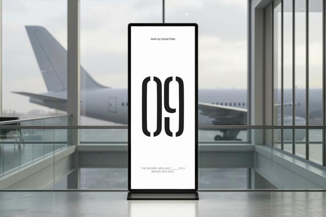 Airport Terminal Screen Mockup