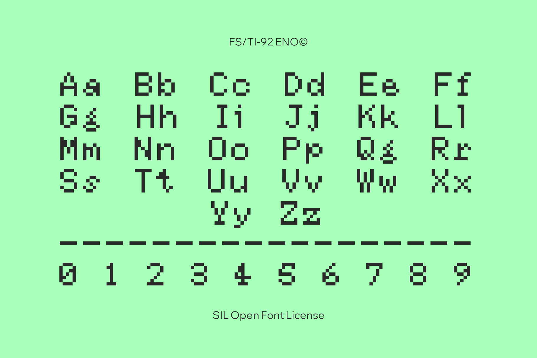 FS/TI-92 ENO© Font