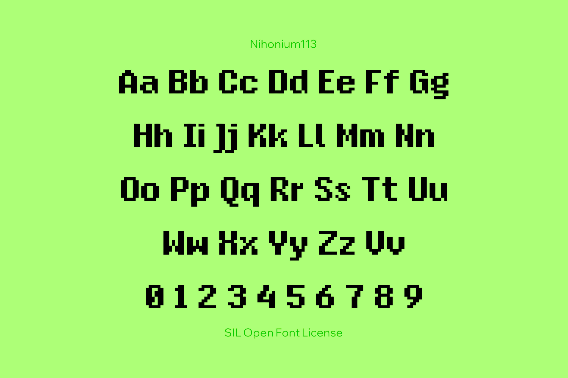 Nihonium113 Pixel Font