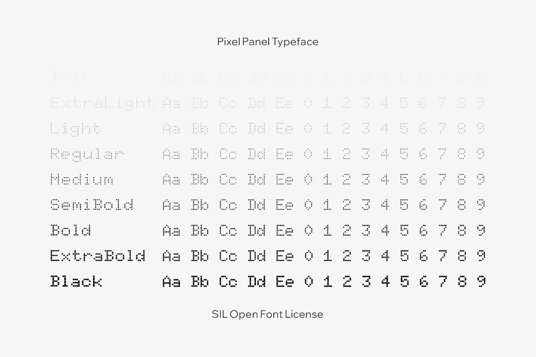 Pixel Panel Typeface