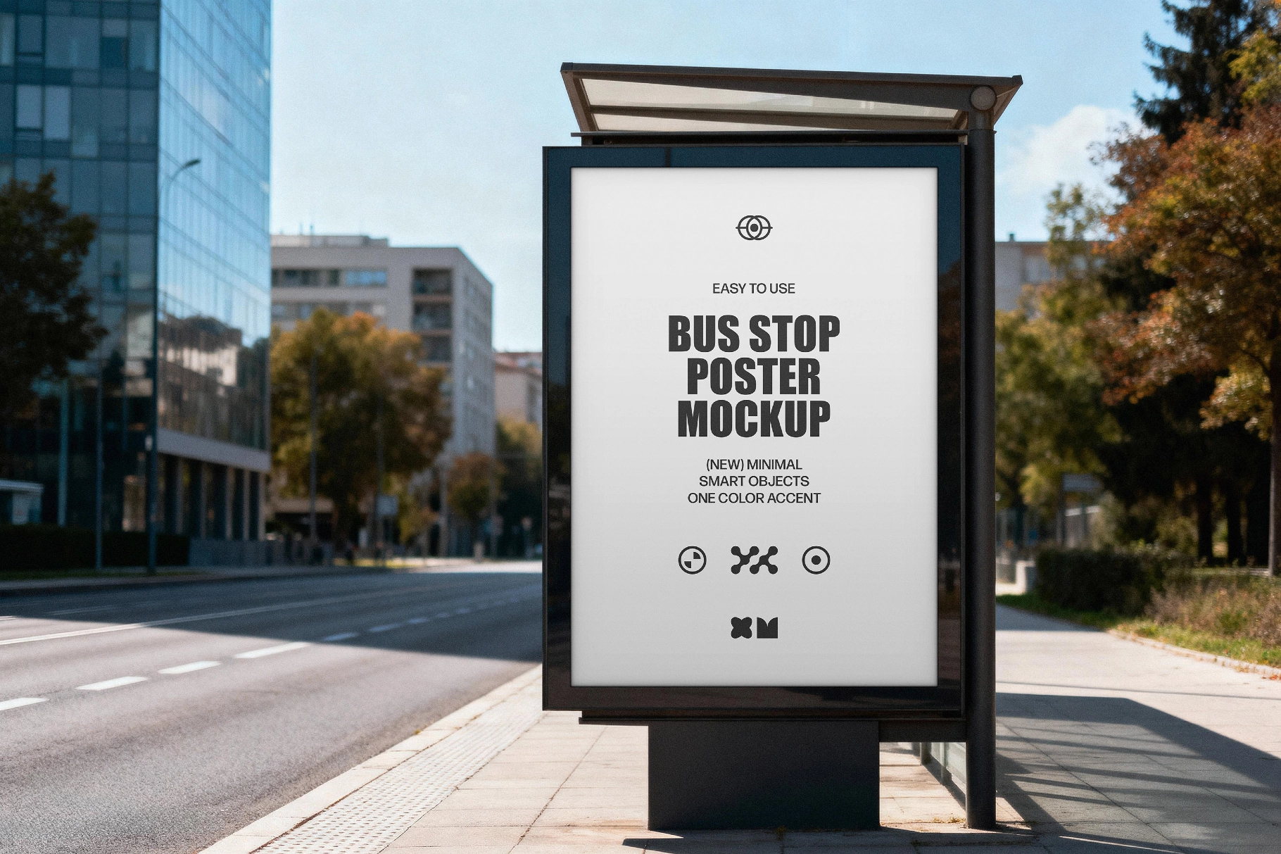 Bus Stop Poster Mockup
