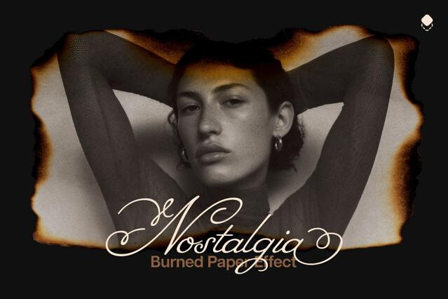 Nostalgia Burned Paper Photo Effect