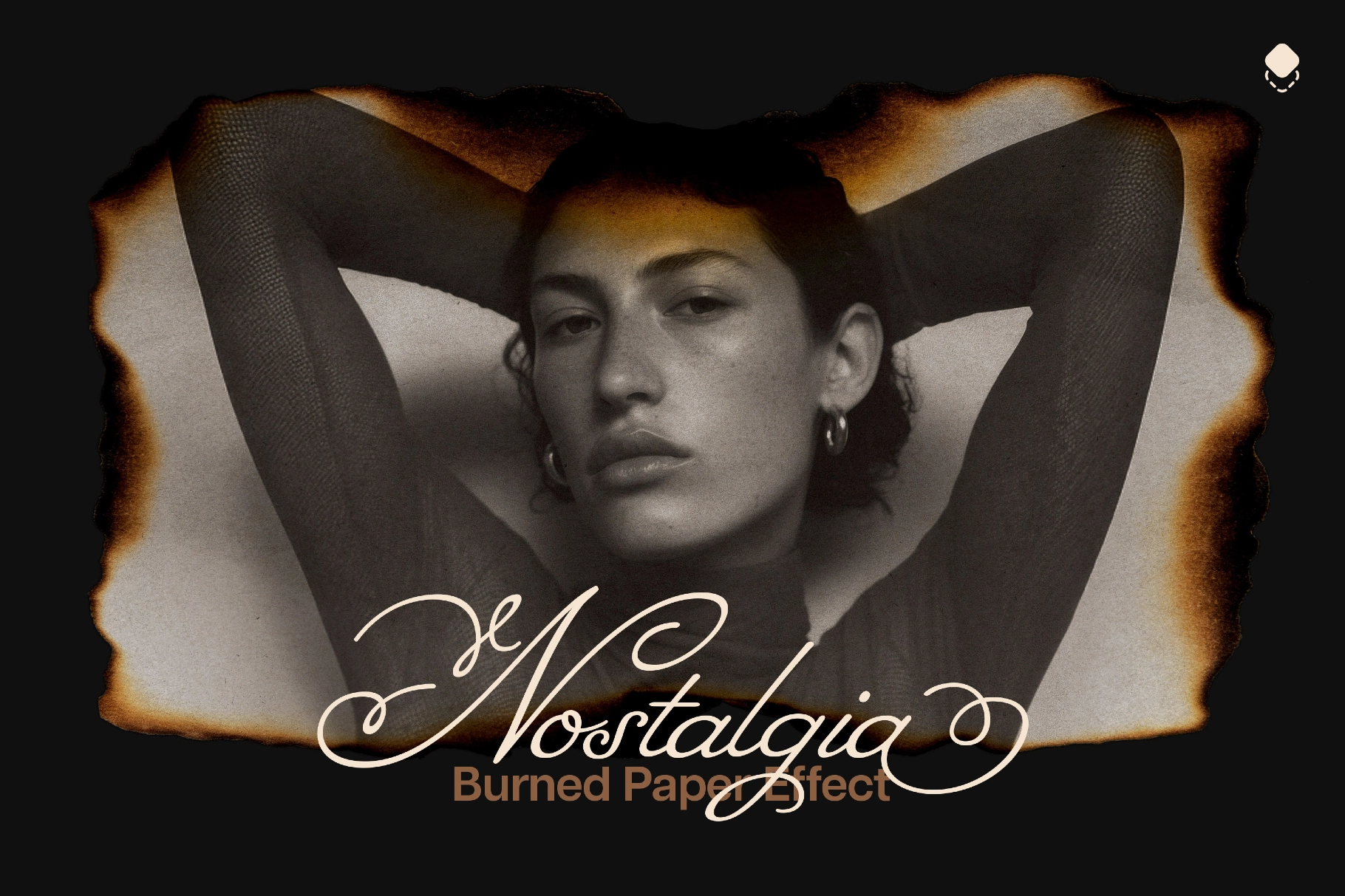 Nostalgia Burned Paper Photo Effect