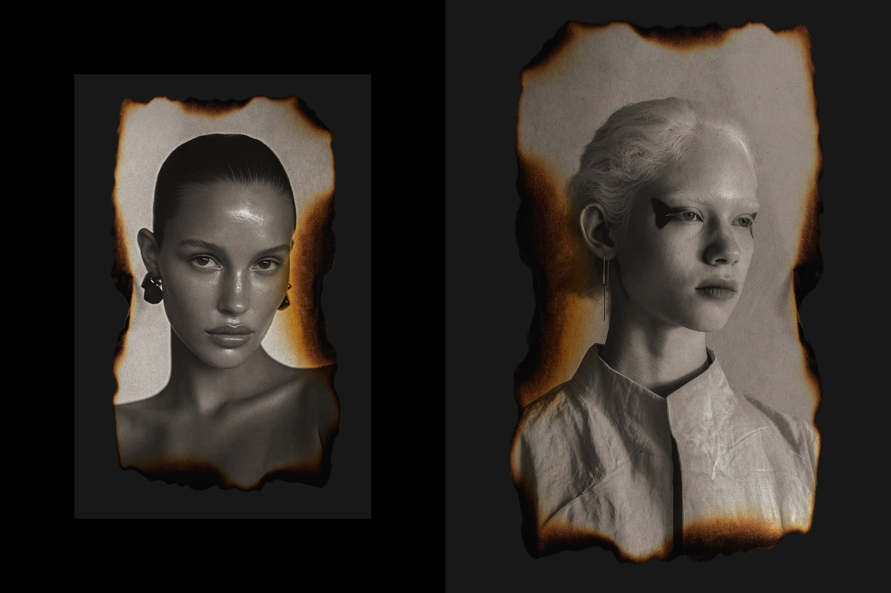 Nostalgia Burned Paper Photo Effect