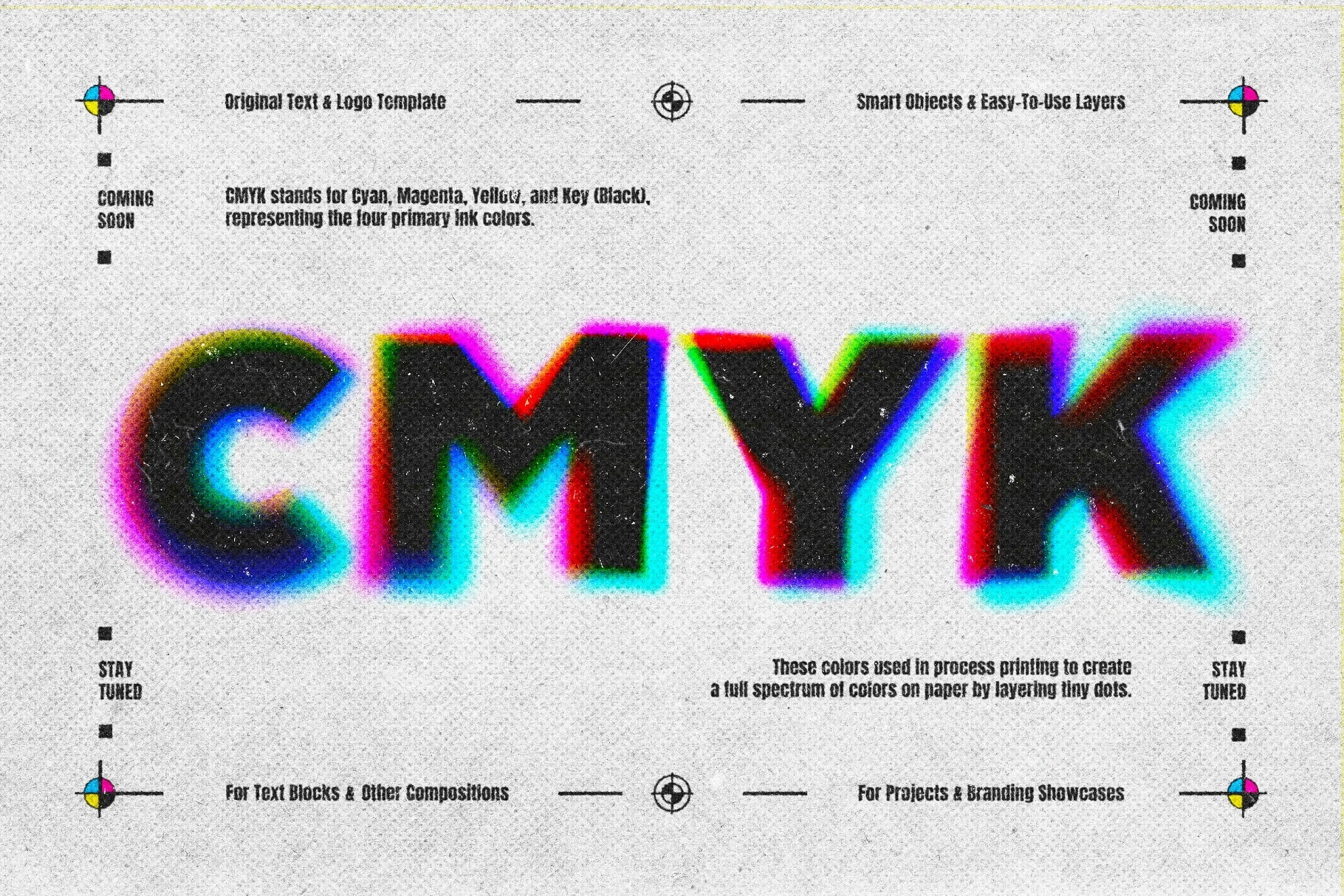 Fading CMYK Print Text Effect