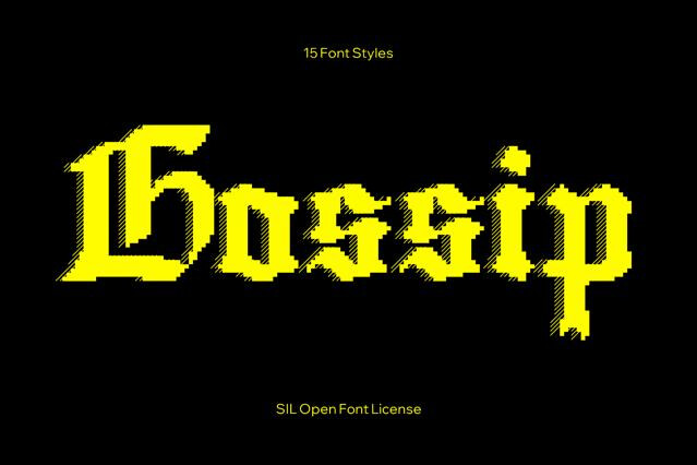 Gossip Gothic Pixel Font