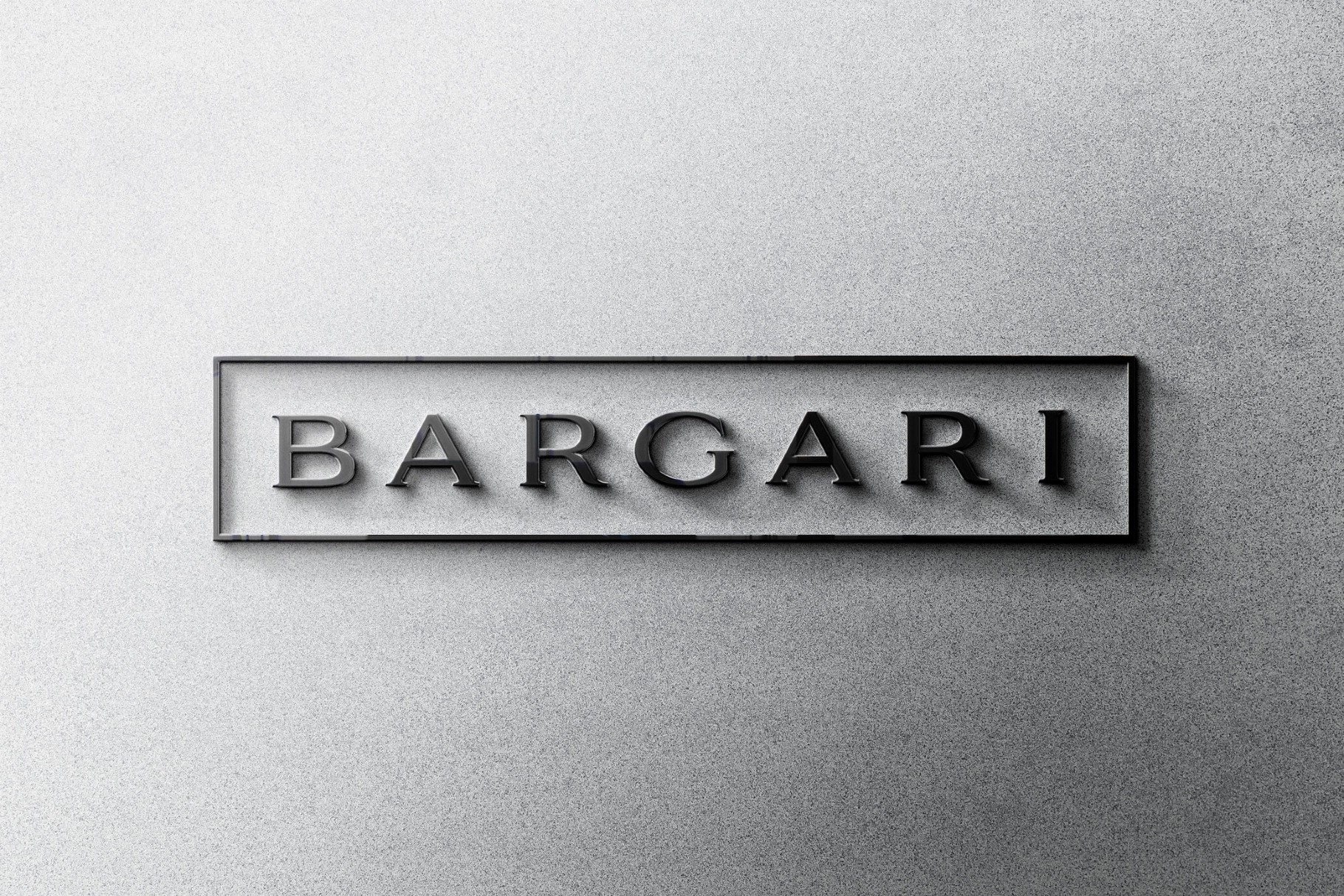 Cast-Metal Logo Wall Mockup