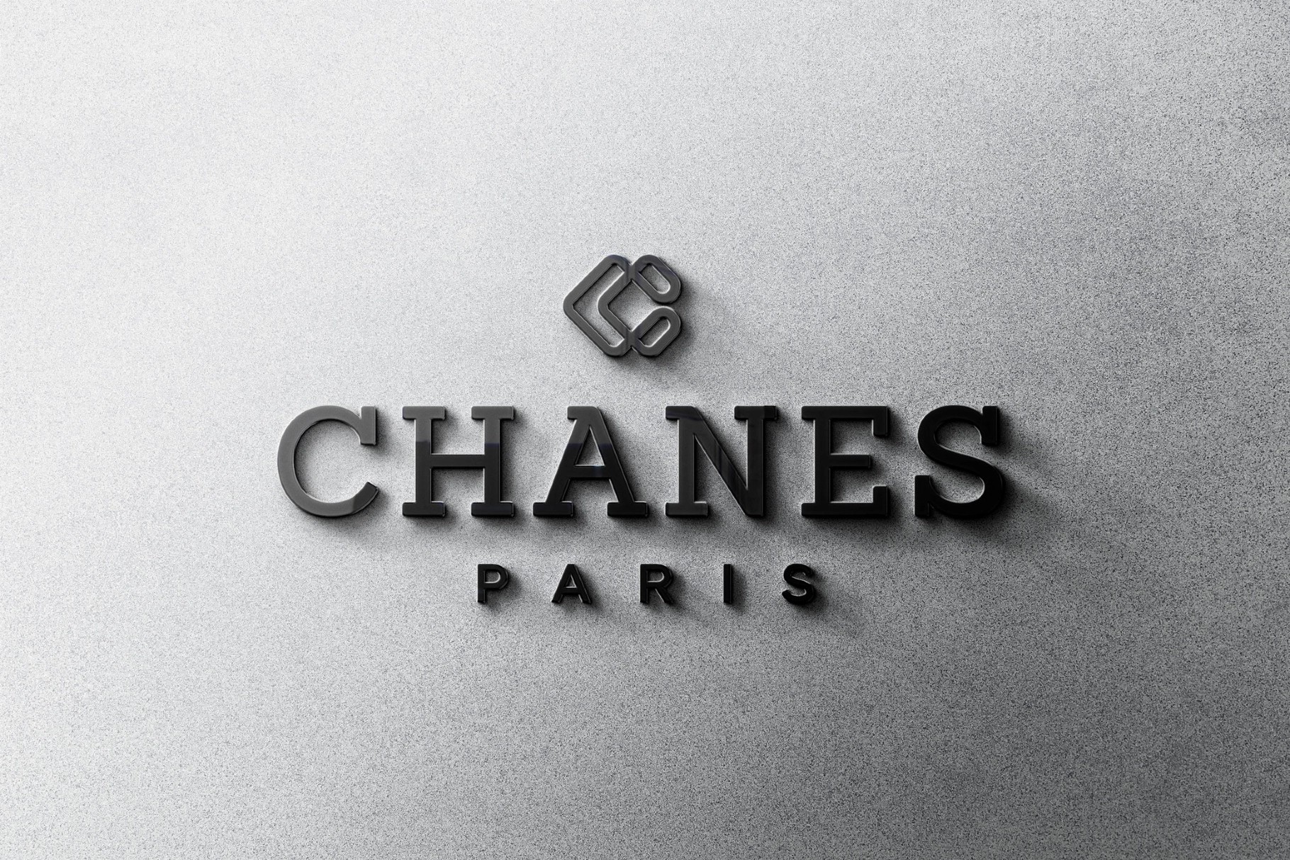 Cast-Metal Logo Wall Mockup