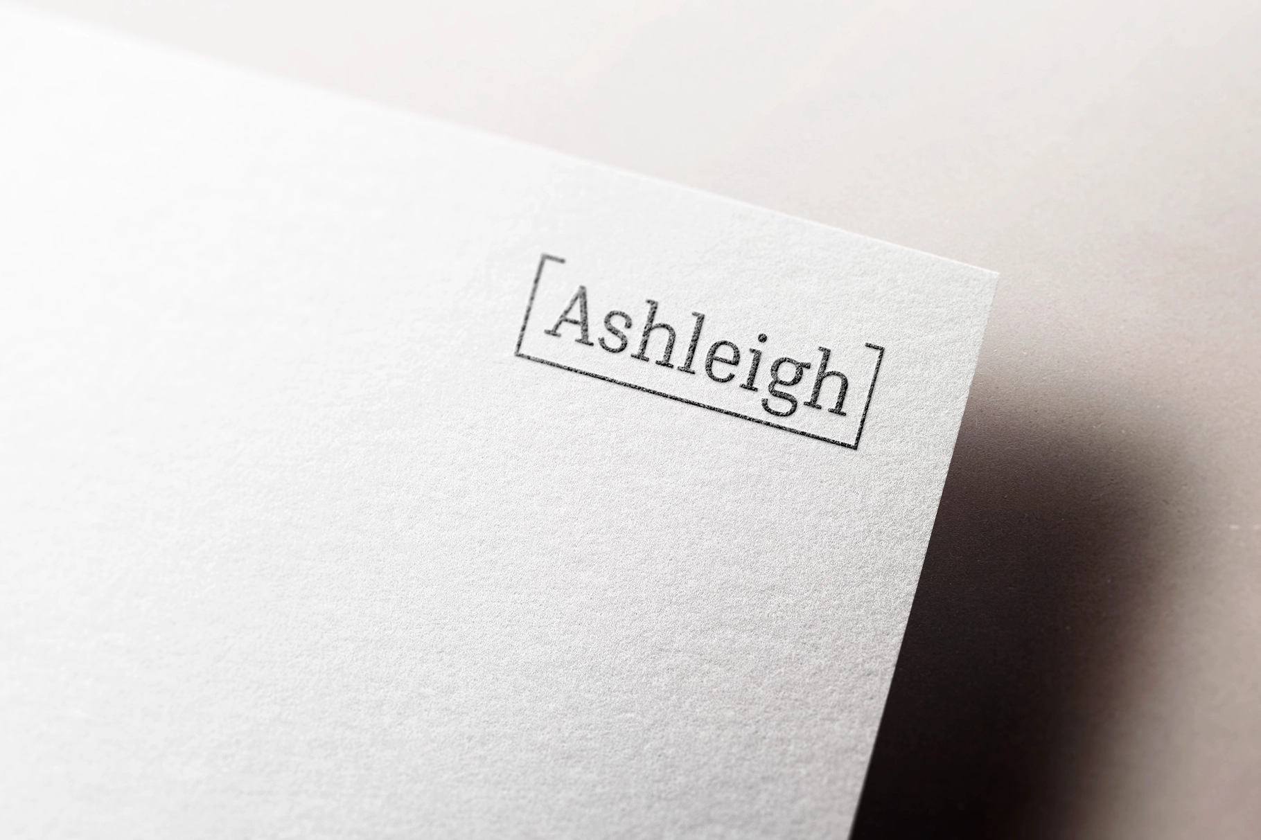 Corner Paper Logo Mockup