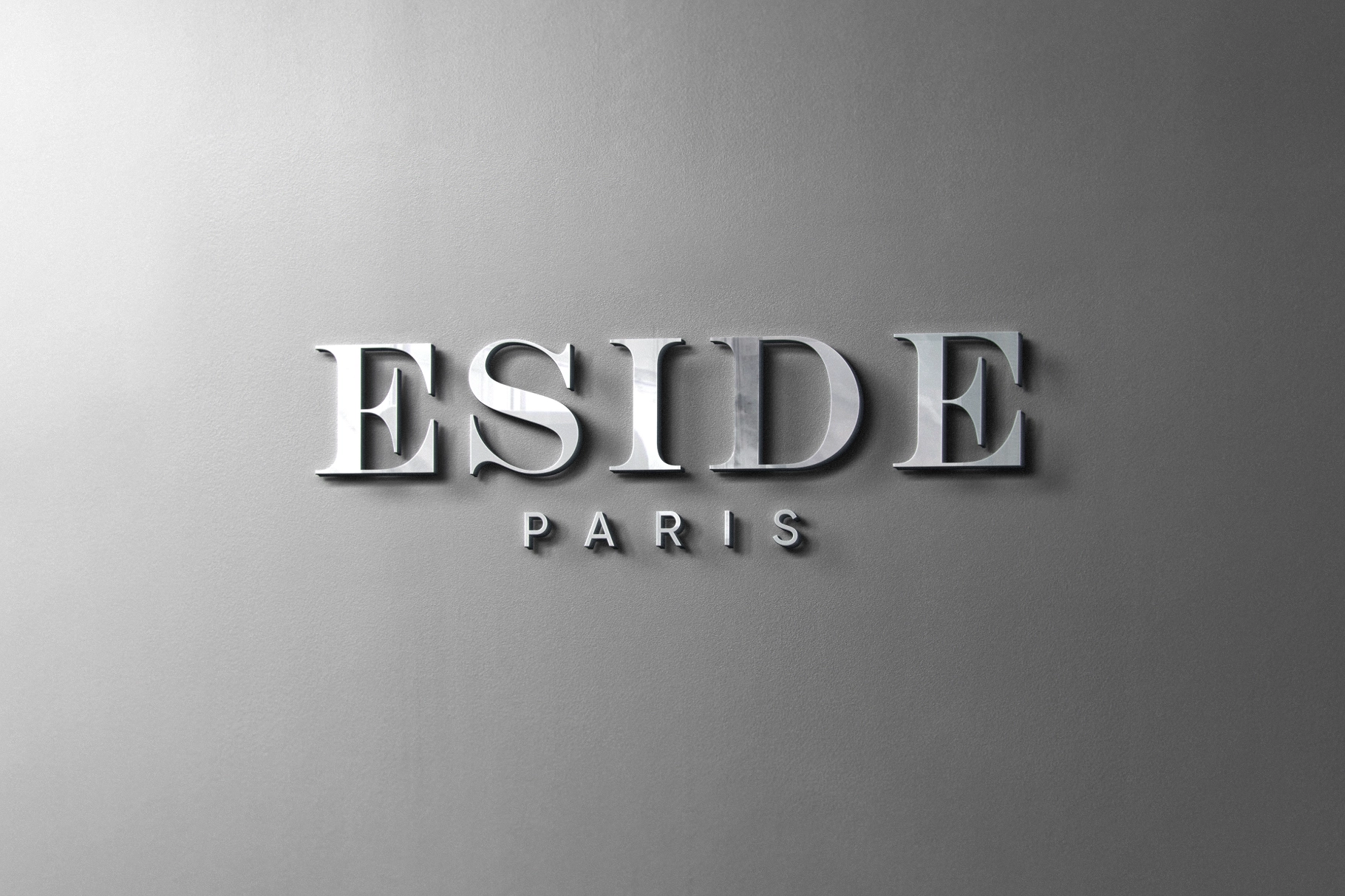 Interior Metal Wordmark Mockup