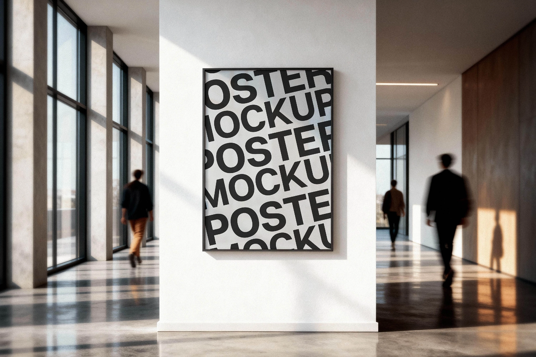 Glass-Wall Office Poster Mockup