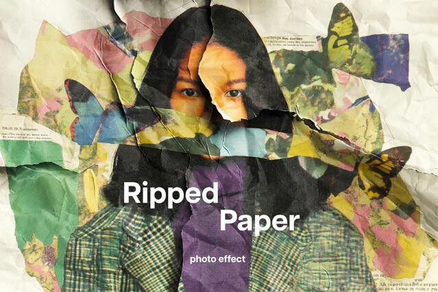 Ripped Paper Photo Effect
