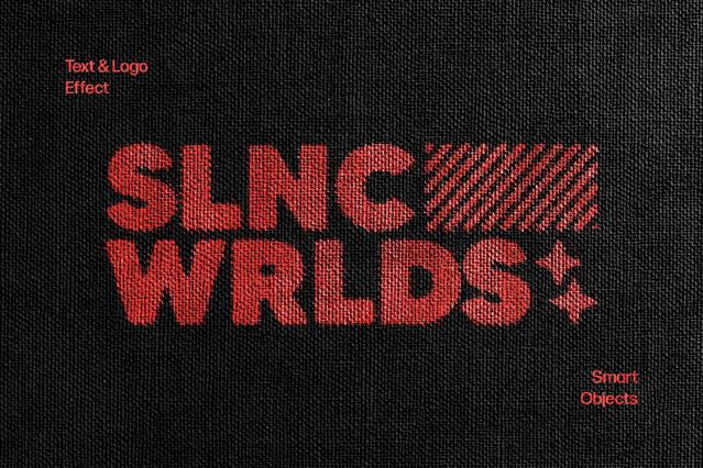 Fabric Printing Text Effect